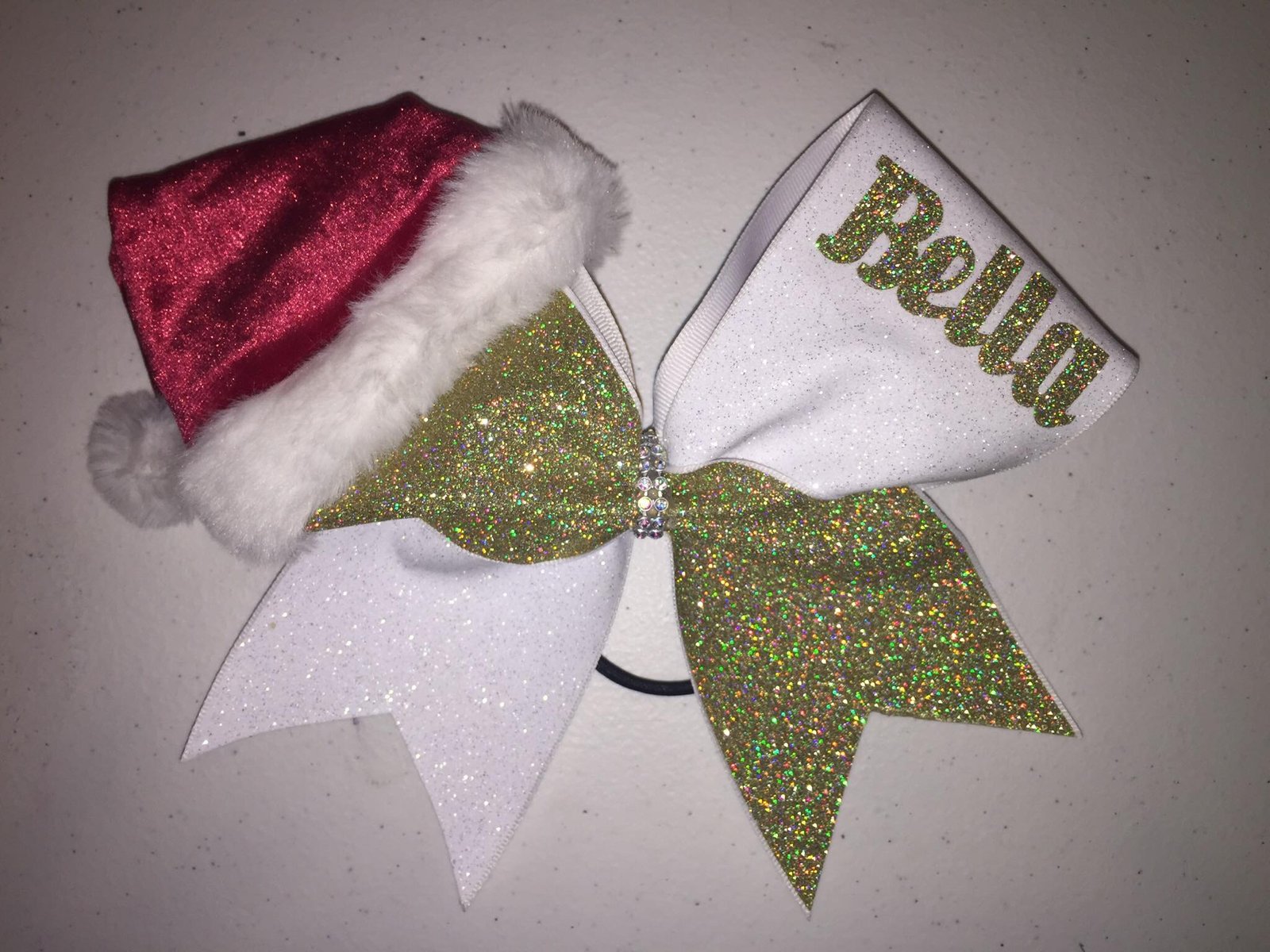 glitter, glitter ribbon, tick tock bow, glitter bow, cheer bow