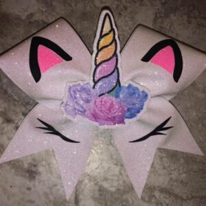 unicorn cheer bow