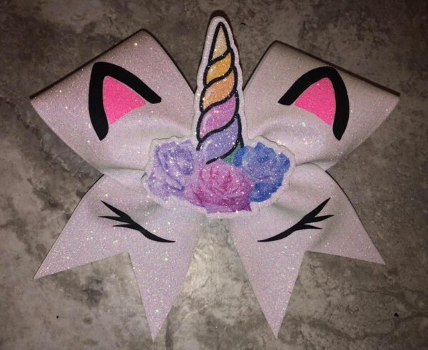 unicorn cheer bow