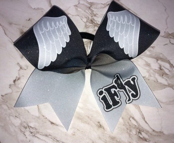 iFly sublimated cheer bow with angel wings